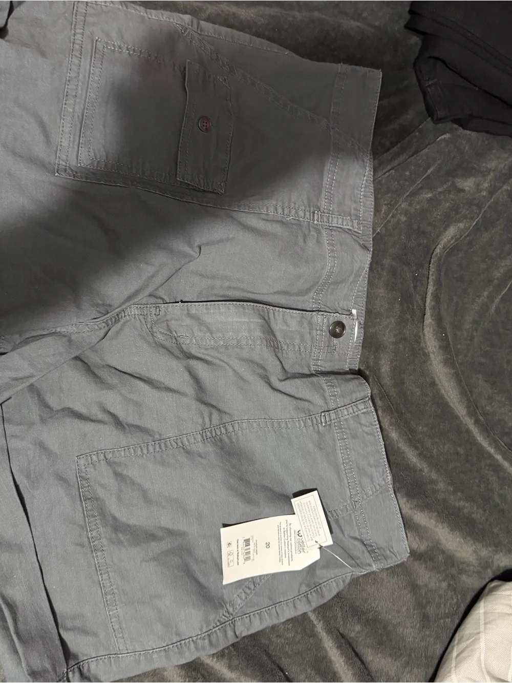 Time and Tru Gray Elastic Waist Casual Shorts